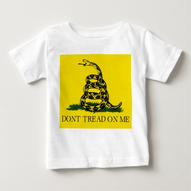 Camiseta Para Bebê Sinalizador de Gadsden (Não Piso em Mim) (Sinaliza (Frente)
