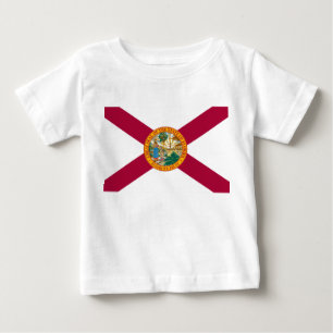 Camiseta Para Bebê Sinalizador do Estado da Flórida