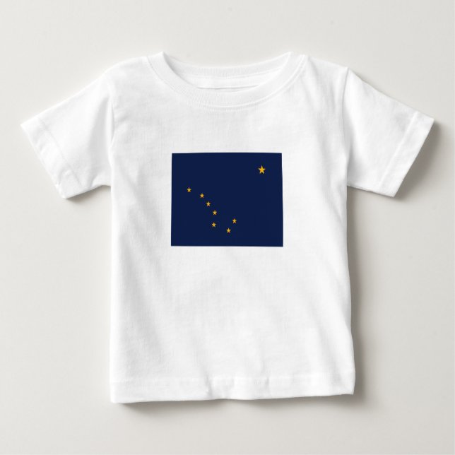 Camiseta Para Bebê Sinalizador do Estado do Alasca (Frente)