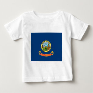 Camiseta Para Bebê Sinalizador do Estado Idaho