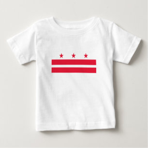 Camiseta Para Bebê Sinalizador do Estado Washington DC