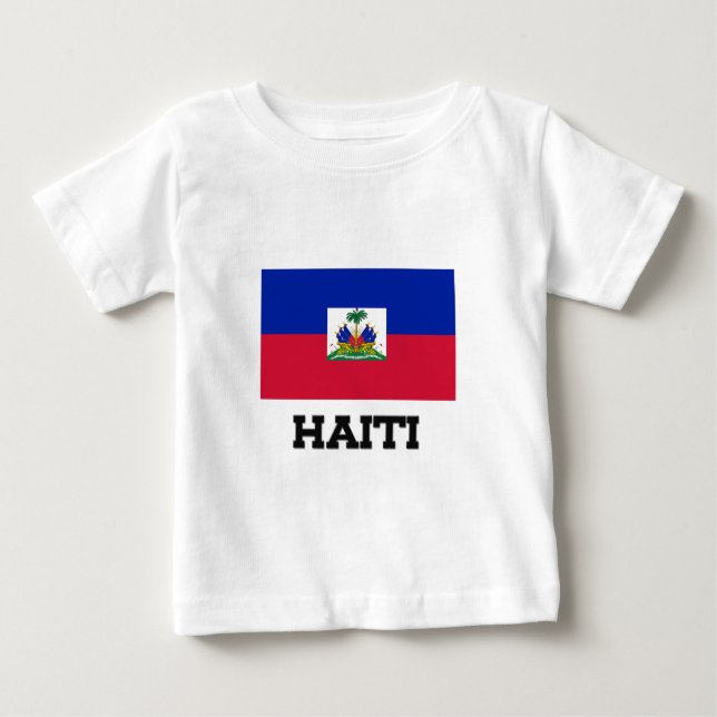 Camiseta Para Bebê Sinalizador do Haiti (Frente)