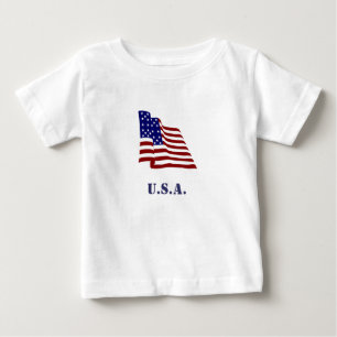 Camiseta Para Bebê Sinalizador dos EUA
