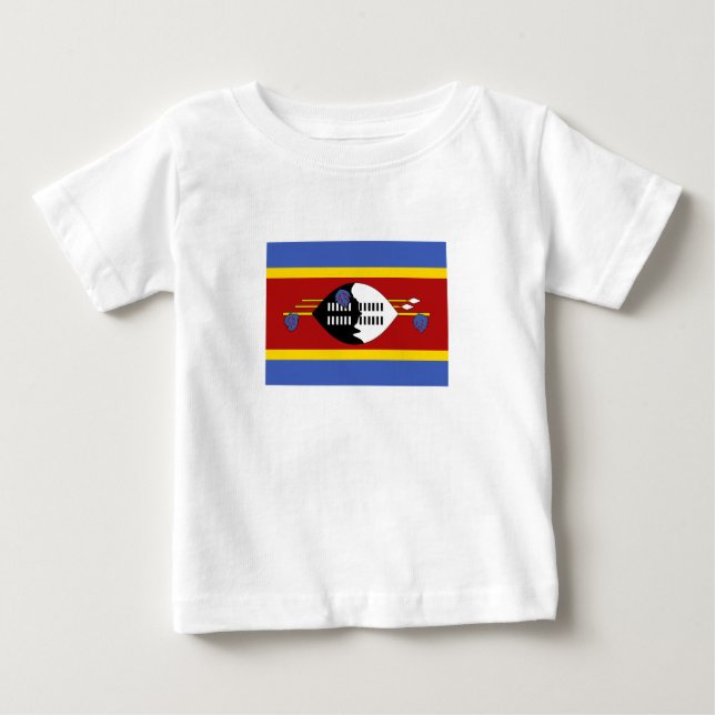 Camiseta Para Bebê Sinalizador Eswatini (Frente)