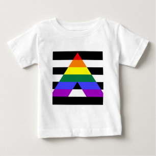 Camiseta Para Bebê sinalizador hetero Ally