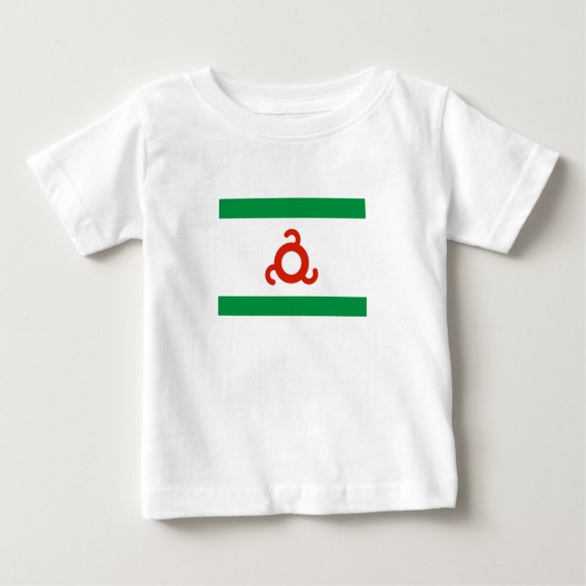Camiseta Para Bebê Sinalizador Ingushetia (Frente)