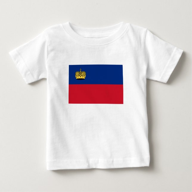 Camiseta Para Bebê Sinalizador Liechtenstein (Frente)