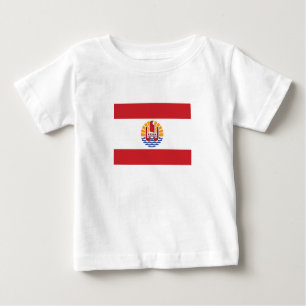 Camiseta Para Bebê Sinalizador Polinésia Francesa