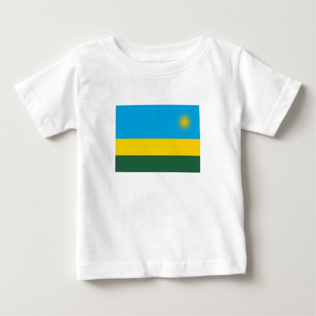 Camiseta Para Bebê Sinalizador Ruanda (Frente)