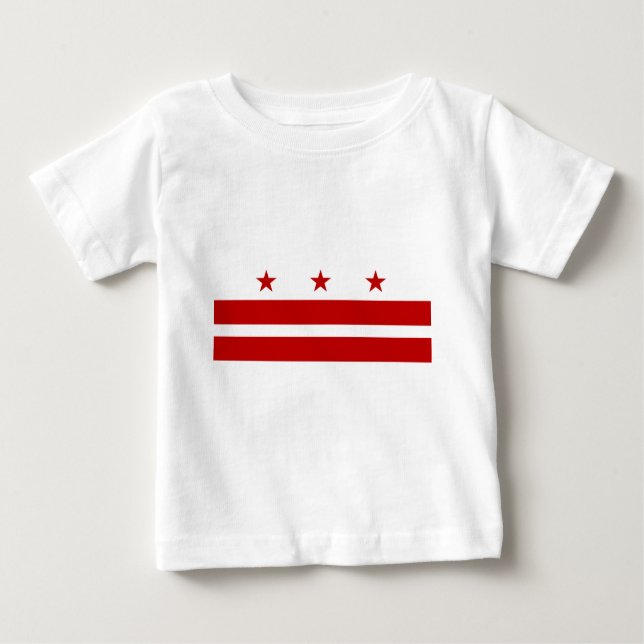 Camiseta Para Bebê Sinalizador Washington DC (Frente)