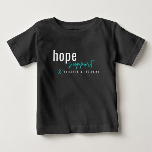 Camiseta Para Bebê síndrome de Trette, apoio de esperança. Baby T-Shi