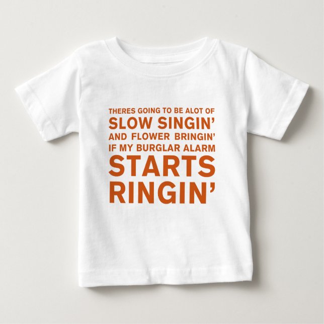 Camiseta Para Bebê Singin lento (Frente)