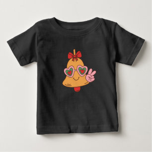 Camiseta Para Bebê Sino de Paz de Natal