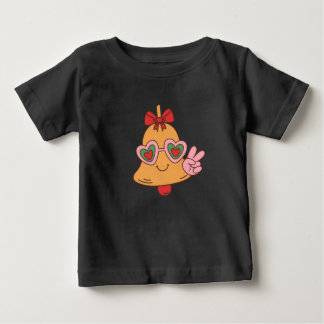 Camiseta Para Bebê Sino de Paz de Natal