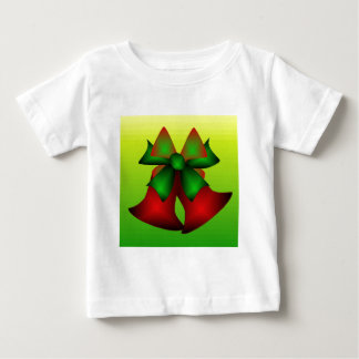 Camiseta Para Bebê Sinos De Natal Em Branco