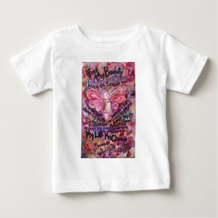 Camiseta Para Bebê Sinta o meu Cancer rosa