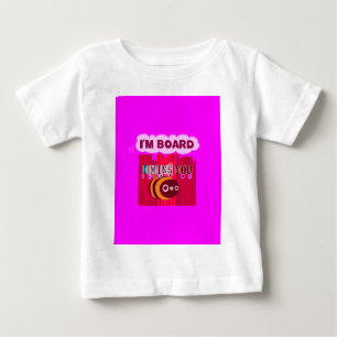 Camiseta Para Bebê Sinto saudades de você ser um Design de texto insp