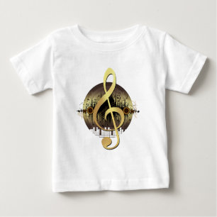Camiseta Para Bebê Sintonia Deliciosa - Dourada
