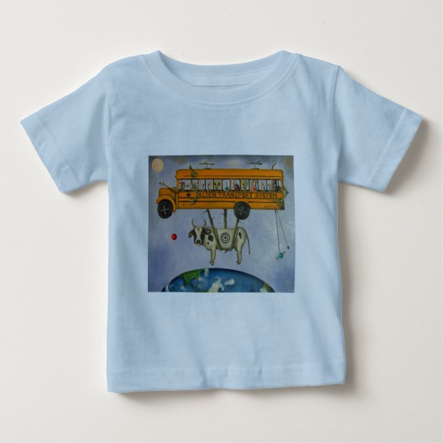 Camiseta Para Bebê Sistema de transporte estrangeiro (Frente)
