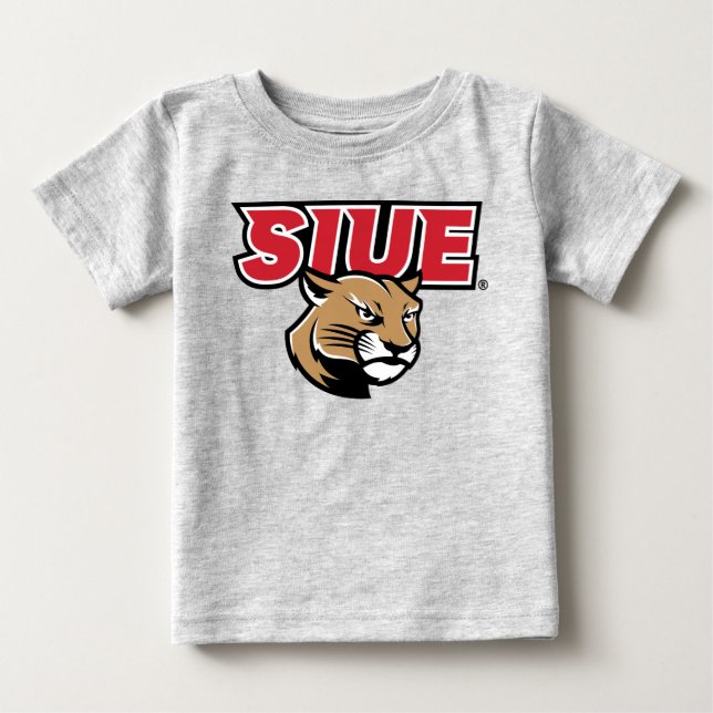 Camiseta Para Bebê SIUE Cougars (Frente)