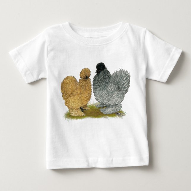 Camiseta Para Bebê Sizzle Chickens (Frente)
