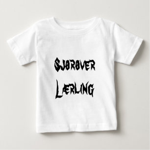 Camiseta Para Bebê Sjørøver læ rling, aprendiz pirata em norueguês