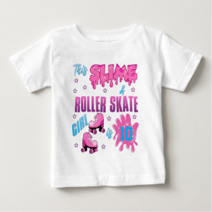 Camiseta Para Bebê Skate De Cilindrada, Garota De Aniversário Colori