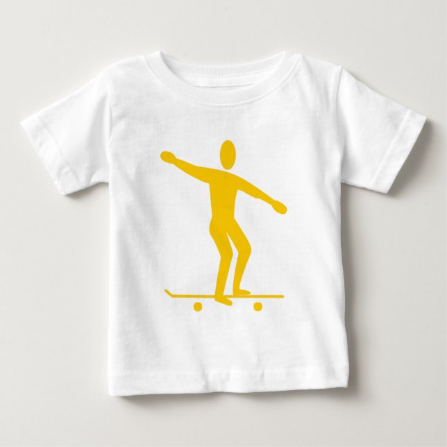 Camiseta Para Bebê Skateboard - Amber (Frente)