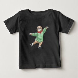 Camiseta Para Bebê Skates de gelo com gelo