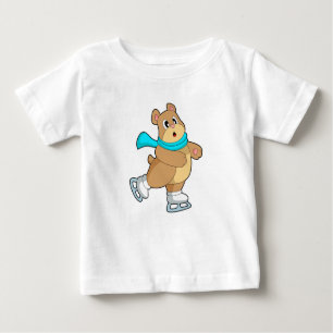 Camiseta Para Bebê Skates de gelo com gelo