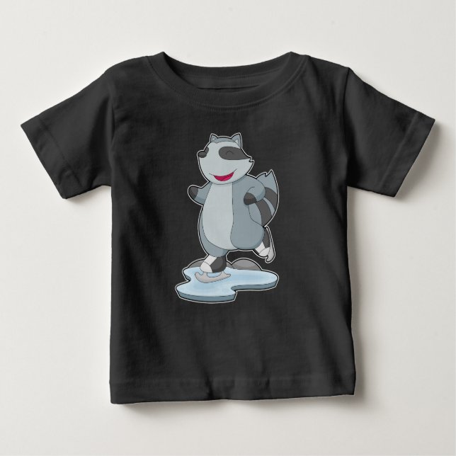 Camiseta Para Bebê Skates de gelo de corrida (Frente)