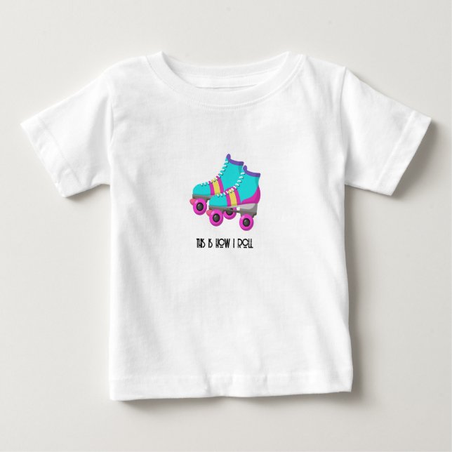 Camiseta Para Bebê Skates do cilindro (Frente)