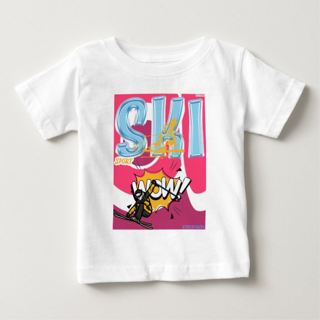 Camiseta Para Bebê Ski Sport International (Frente)