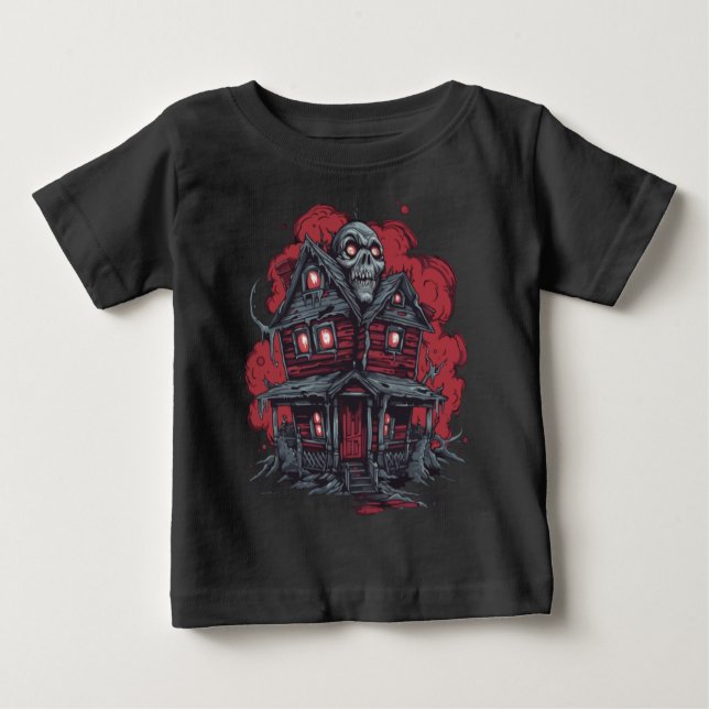 Camiseta Para Bebê Skulltop Manor: Um Pesadelo Liberado (Frente)