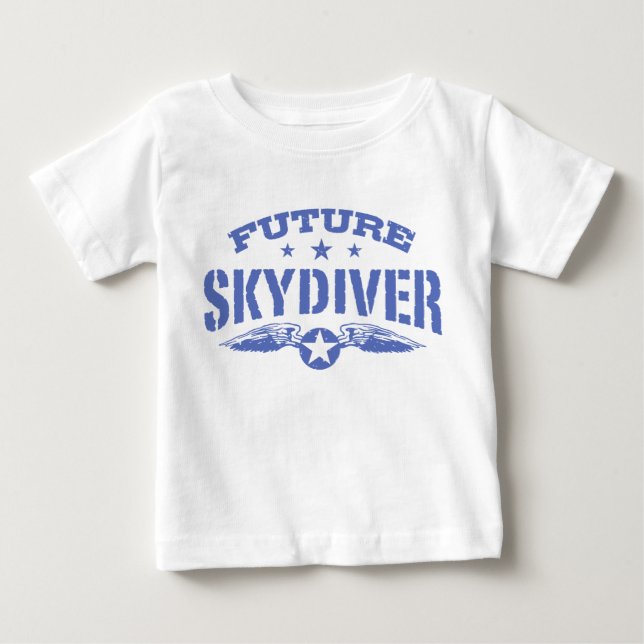 Camiseta Para Bebê Skydiver futuro (Frente)