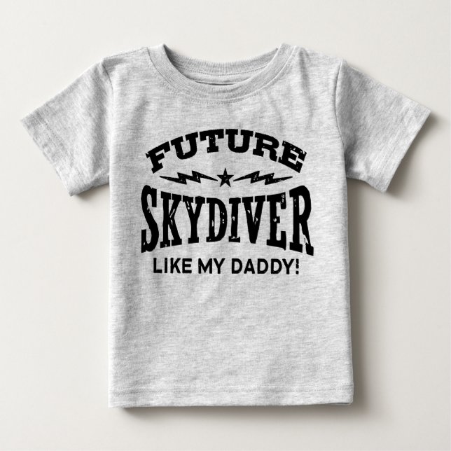 Camiseta Para Bebê Skydiver Futuro Como Meu Pai (Frente)