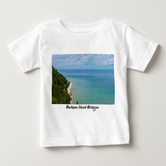Camiseta Para Bebê Skyview da Ilha Mackinac (Frente)