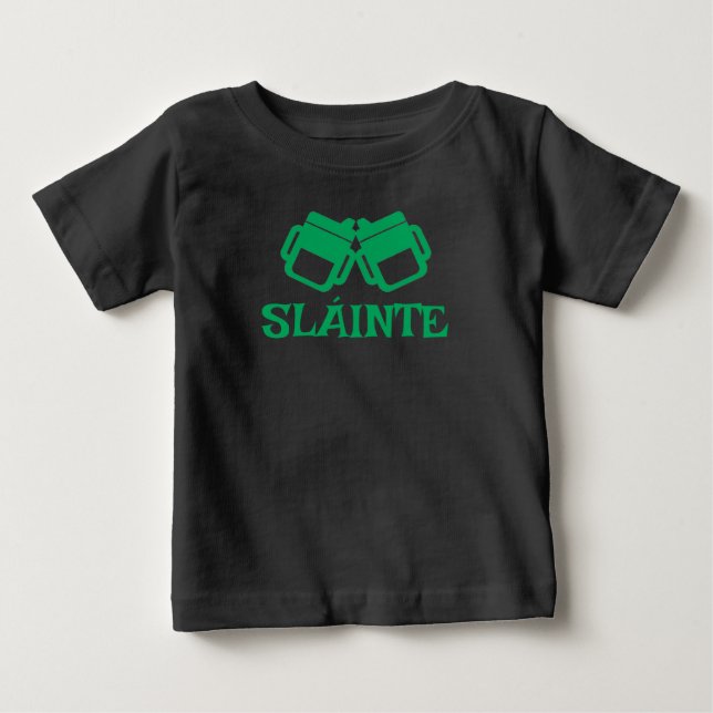Camiseta Para Bebê SLÁINTE sippy black tee (Frente)