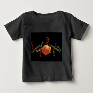 Camiseta Para Bebê Slam Dunk do Vocabulário: Jogo de Basquete dos Cha