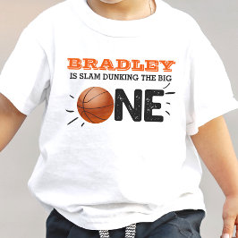 Camiseta Para Bebê Slam Dunking O Grande | primeiro aniversario de ba