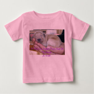 Camiseta Para Bebê Sleeping Goldendoodle Puppy Scripture Infant Shirt
