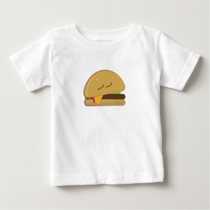 Camiseta Para Bebê Sleepy Cheeseburger