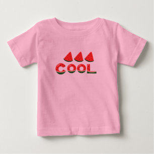 Camiseta Para Bebê Slides de verão cute melancia