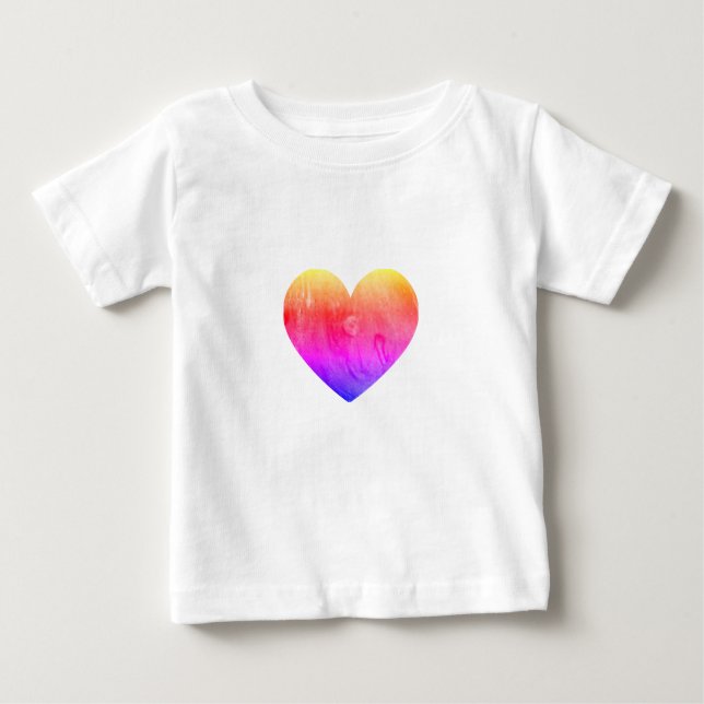 Camiseta Para Bebê Slime Heart Baby T-Shirt  (Frente)