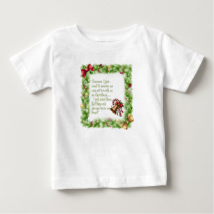 Camiseta Para Bebê Slogan de Natal