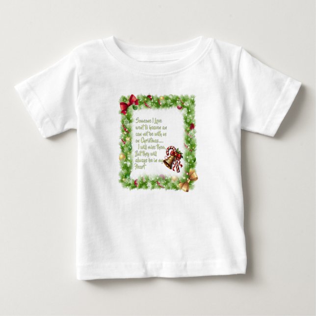 Camiseta Para Bebê Slogan de Natal (Frente)