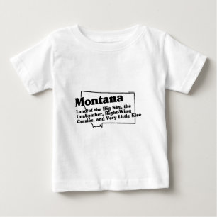Camiseta Para Bebê Slogan do Estado de Montana