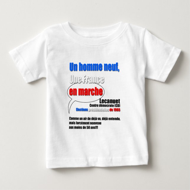 Camiseta Para Bebê Slogan En Marche (Frente)