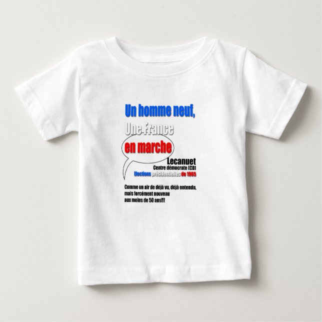 Camiseta Para Bebê Slogan: En Marche T-shirt Enfant (Frente)