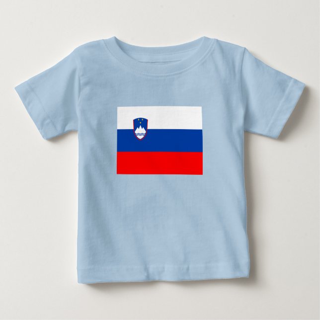 Camiseta Para Bebê Slovenia Flag (Frente)